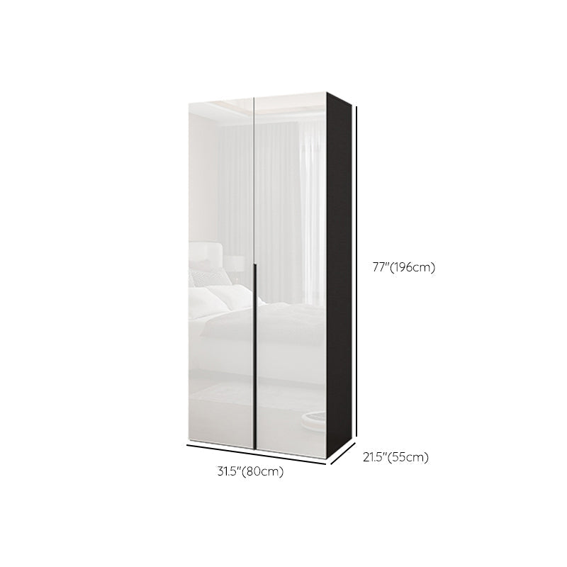 White Colour Wooden Wardrobe Cloth Rod Included Wardrobe Closet with Drawer