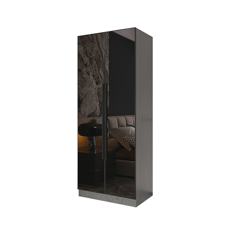 Armario de cristal de color negro con puerta de cierre suave para el hogar