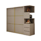 Contemporary Style Wardrobe Wooden Bedroom Wardrobe Closet with Clothes Rail Armoires & Sideboard Clearhalo 'Armoires & Wardrobes' 'armoires_wardrobes' 'Bedroom Furniture' 'furn' 'furn_armoires_wardrobes' 'Furniture' 6529765