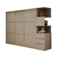 Contemporary Style Wardrobe Wooden Bedroom Wardrobe Closet with Clothes Rail Armoires & Sideboard Clearhalo 'Armoires & Wardrobes' 'armoires_wardrobes' 'Bedroom Furniture' 'furn' 'furn_armoires_wardrobes' 'Furniture' 6529767