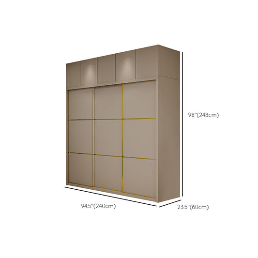 Contemporary Style Wardrobe Wooden Bedroom Wardrobe Closet with Clothes Rail Clearhalo 'Armoires & Wardrobes' 'armoires_wardrobes' 'Bedroom Furniture' 'furn' 'furn_armoires_wardrobes' 'Furniture' 6529786