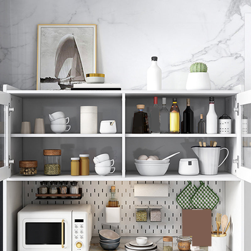 Buffet de comedor de piedra lateral de estilo glamorial con gabinetes y cajones