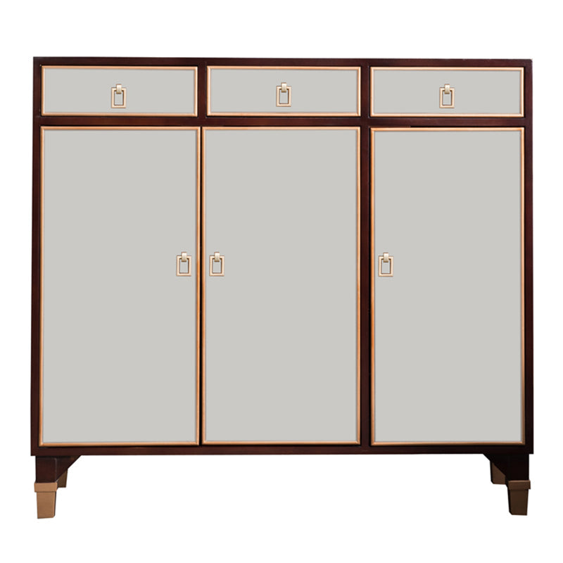 Modern Style Buffet Table Solid Wood Side Board with Cabinets and Drawers Clearhalo 'buffet_sideboard' 'Buffets & Sideboards' 'furn' 'furn_buffet_sideboard' 'Furniture' 'Kitchen & Dining Furniture' 6529963