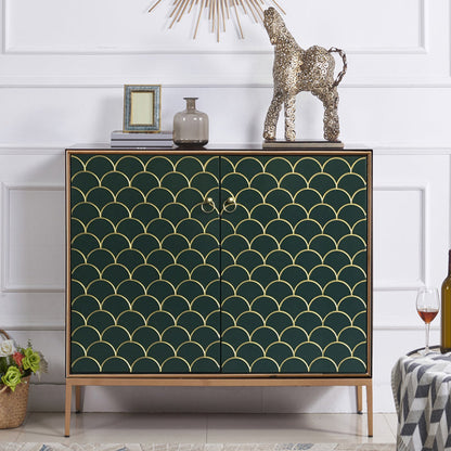 Modern Style Buffet Table Solid Wood Side Board with Cabinets 35"L x 14"W x 35"H Clearhalo 'buffet_sideboard' 'Buffets & Sideboards' 'furn' 'furn_buffet_sideboard' 'Furniture' 'Kitchen & Dining Furniture' 6529977