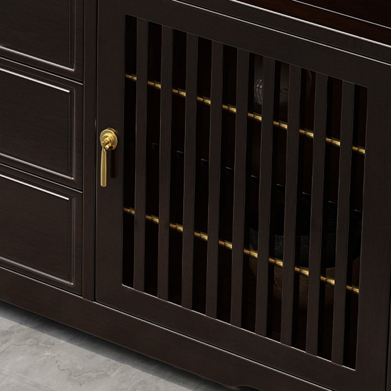 Tavolo da tavolo a buffet in stile moderno pietra da 34,7 pollici con armadi e cassetti