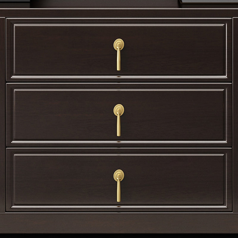 Tavolo da tavolo a buffet in stile moderno pietra da 34,7 pollici con armadi e cassetti