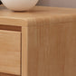 Modern Buffet Table de madera maciza de 31.5 pulgadas con gabinete y cajones