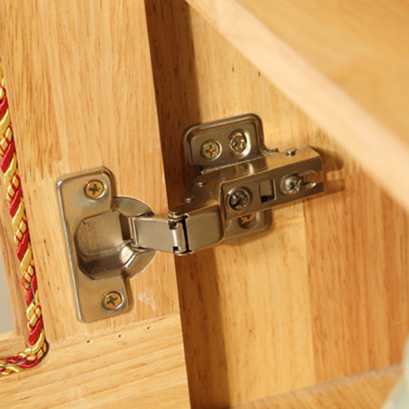 Modern Buffet Table de madera maciza de 31.5 pulgadas con gabinete y cajones