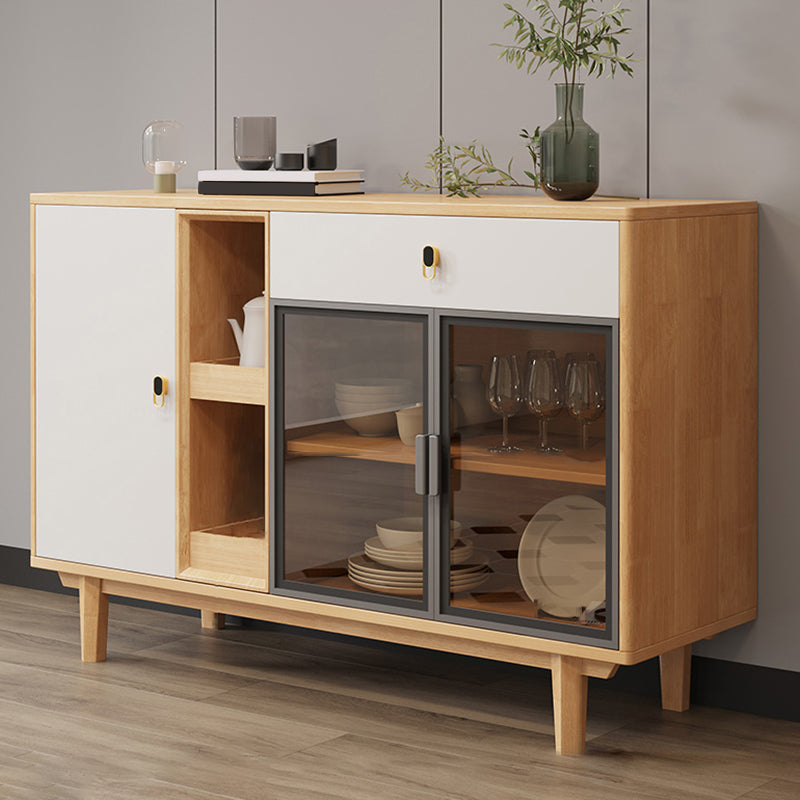 Tavolo da buffet in stile moderno tavolo in legno massiccio con armadi e cassetti