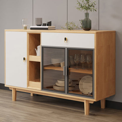 Tavolo da buffet in stile moderno tavolo in legno massiccio con armadi e cassetti