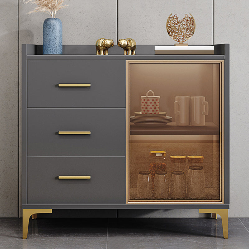 Tavolo a buffet in legno Scheda in stile glam con armadi e cassetti