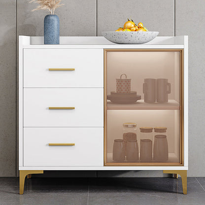 Tavolo a buffet in legno Scheda in stile glam con armadi e cassetti