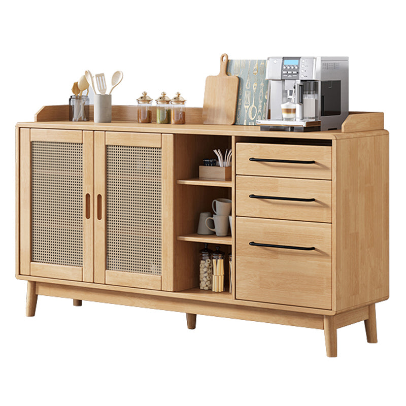 Tavolo a buffet in legno massiccio moderno bacheca laterale con cassetti e armadi