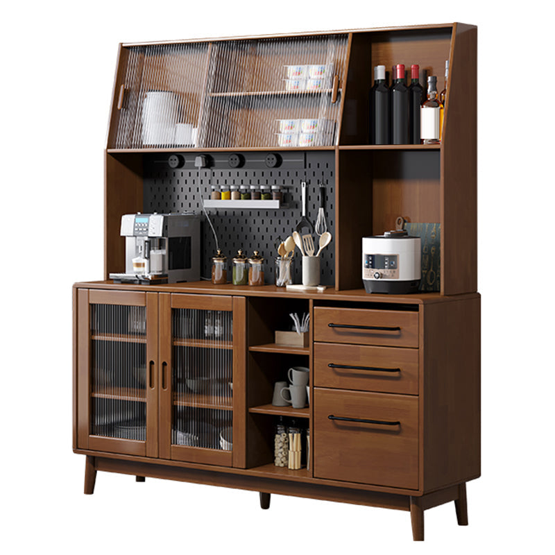 Tavolo a buffet in legno massiccio moderno bacheca laterale con cassetti e armadi