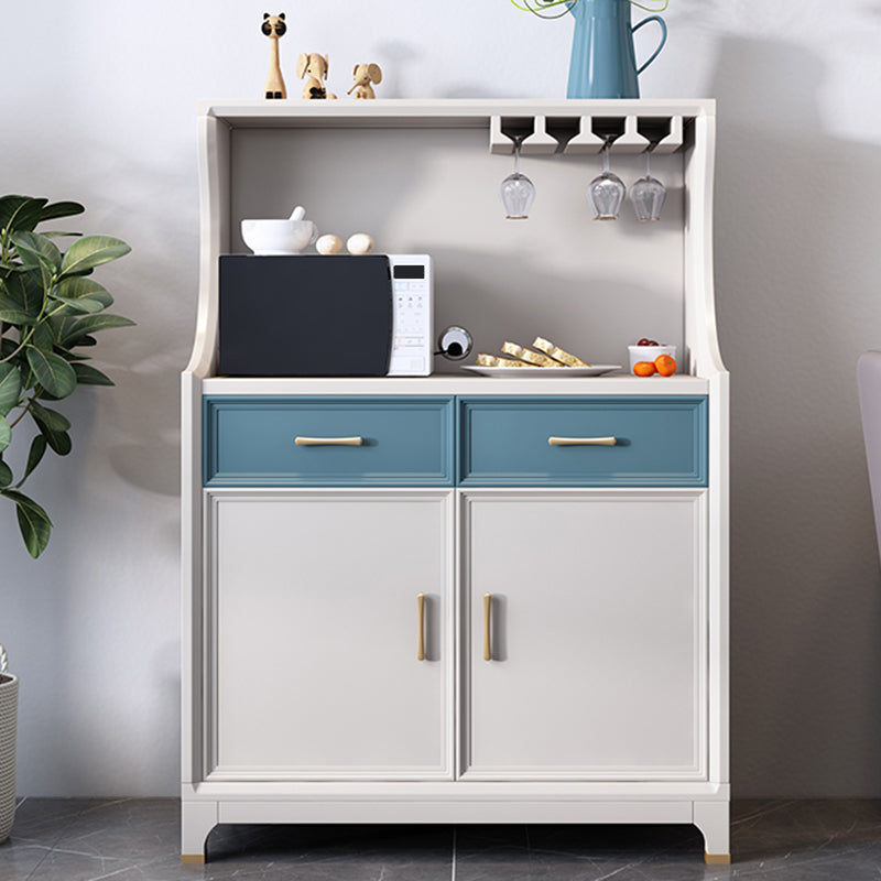 Moderne stijl buffettafel massief hout 49,6 "H zijbord met kasten en laden