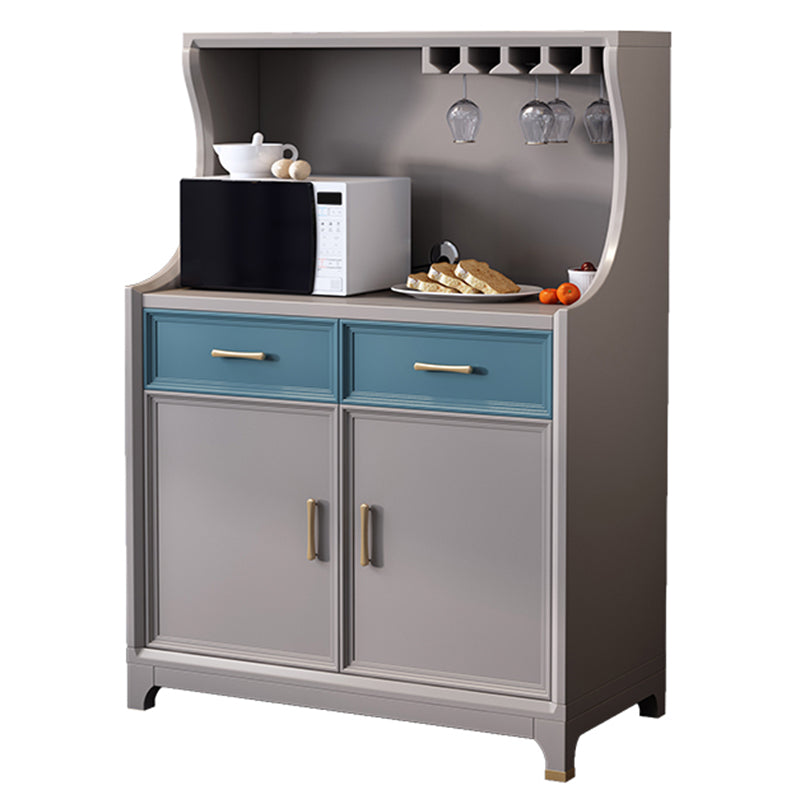 Moderne stijl buffettafel massief hout 49,6 "H zijbord met kasten en laden