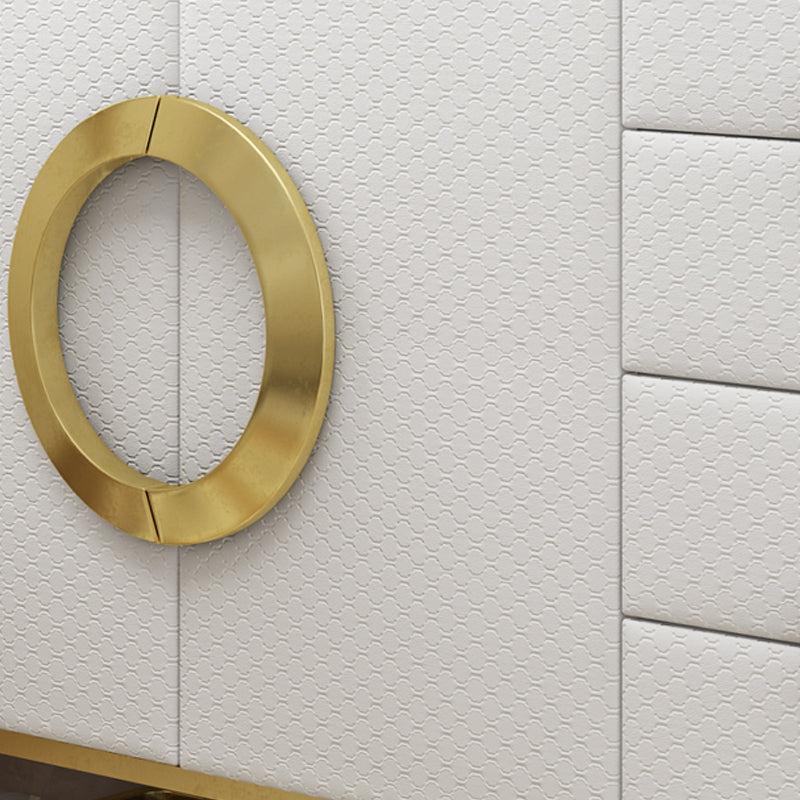 Tavolo da tavolo a buffet in marmo Scheda in stile glam con armadi e cassetti