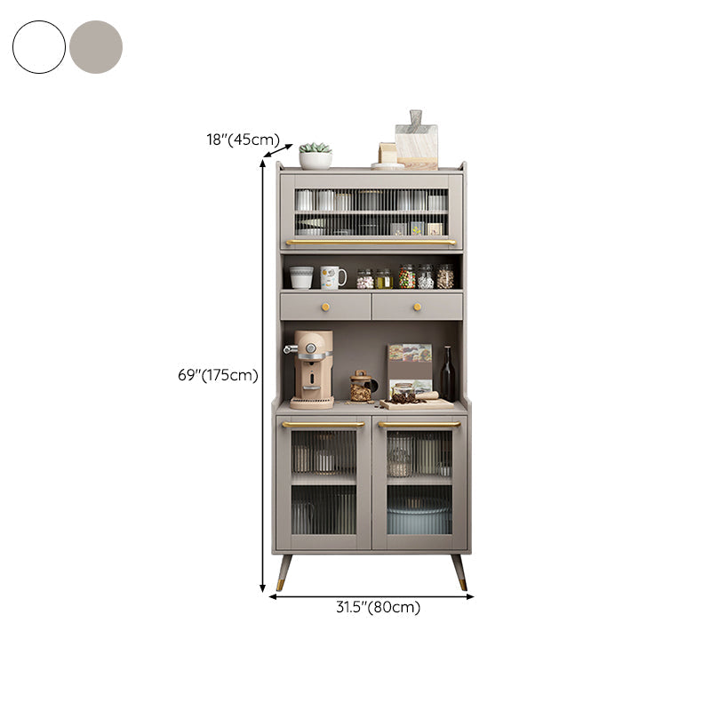 Wood Buffet Table Glam Sideboard Table with Cabinets and Drawers Clearhalo 'buffet_sideboard' 'Buffets & Sideboards' 'furn' 'furn_buffet_sideboard' 'Furniture' 'Kitchen & Dining Furniture' 6530203