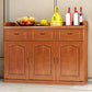 Tavolo a buffet in legno massiccio moderno scheda laterale in stile moderno con armadi e cassetti