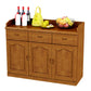 Tavolo a buffet in legno massiccio moderno scheda laterale in stile moderno con armadi e cassetti