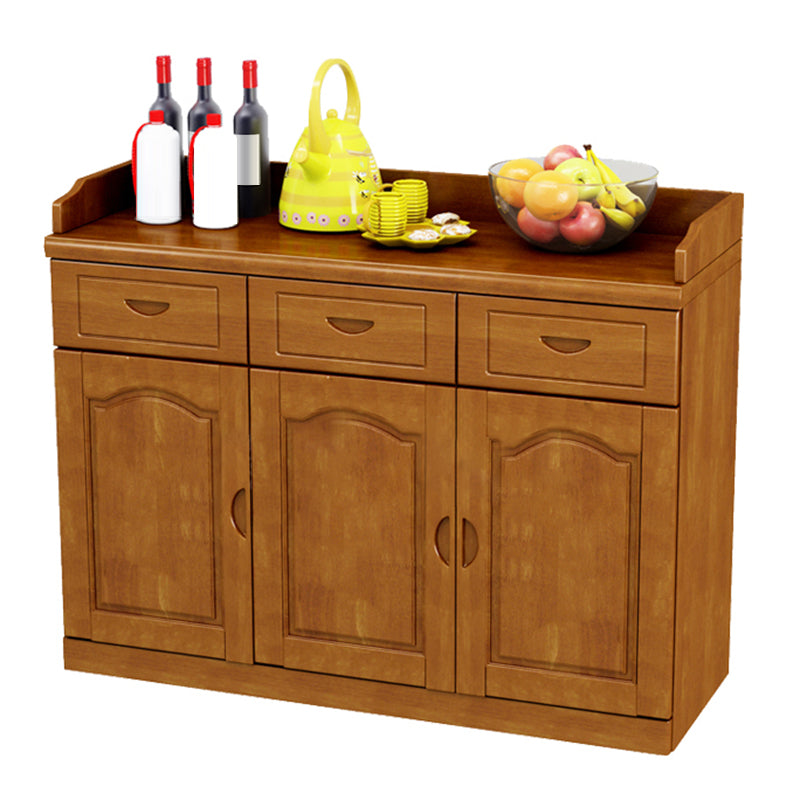 Tavolo a buffet in legno massiccio moderno scheda laterale in stile moderno con armadi e cassetti