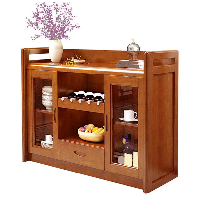 Tavolo a buffet in legno massiccio moderno scheda laterale in stile moderno con armadi e cassetti