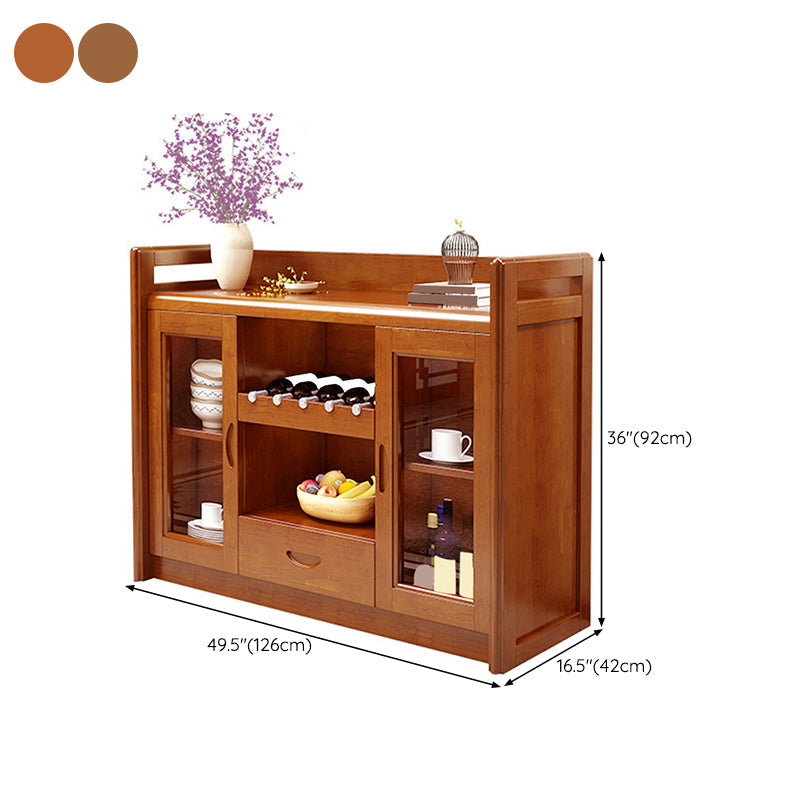 Tavolo a buffet in legno massiccio moderno scheda laterale in stile moderno con armadi e cassetti