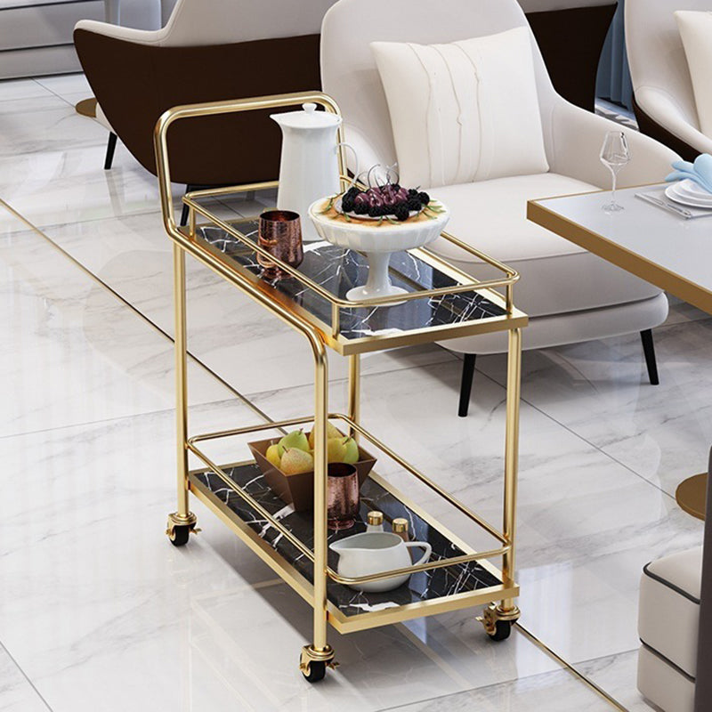 Rectangular Modern Prep Table Stone Rolling Dining Room Prep Table