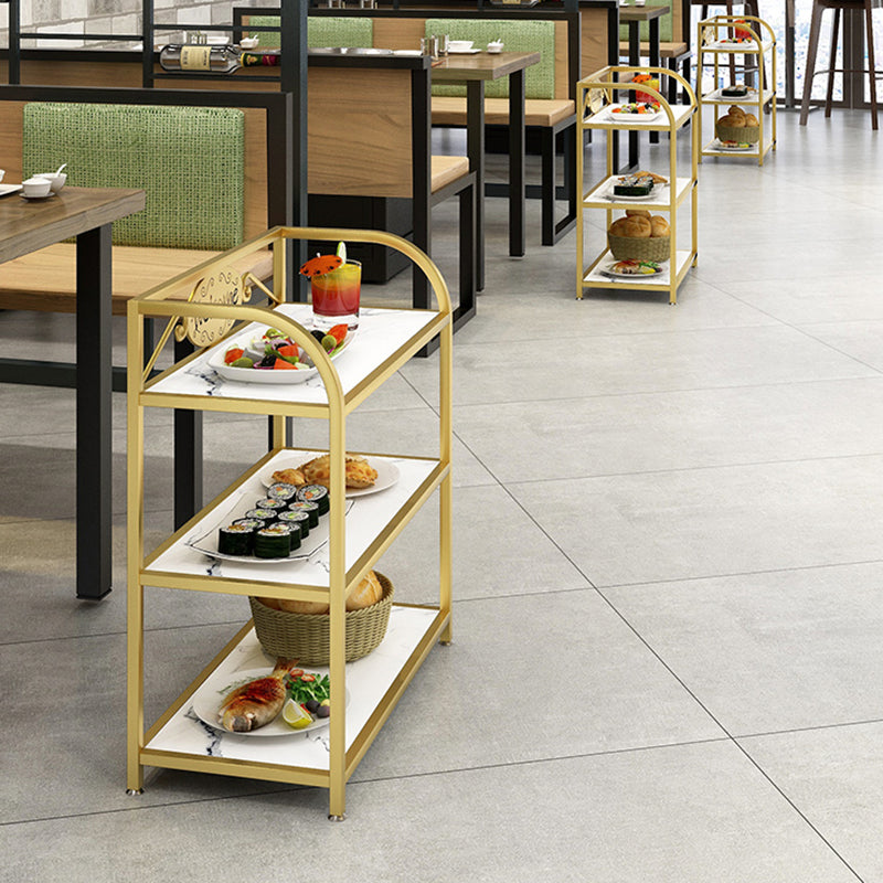 Mesa de preparación de comedor moderno 23.6 "L Mesa de preparación de almacenamiento abierto