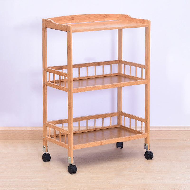 Modern Prep Table Open Storage Dining Room Rectangular Prep Table 21"L x 12"W x 31"H Natural Open Storage Clearhalo 'furn' 'furn_kitchen_islands_carts' 'Furniture' 'Kitchen & Dining Furniture' 'Kitchen Islands & Carts' 'kitchen_islands_carts' 6530310