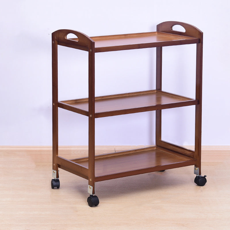Modern Prep Table Open Storage Dining Room Rectangular Prep Table 23"L x 13"W x 29"H Brown Open Storage Clearhalo 'furn' 'furn_kitchen_islands_carts' 'Furniture' 'Kitchen & Dining Furniture' 'Kitchen Islands & Carts' 'kitchen_islands_carts' 6530317