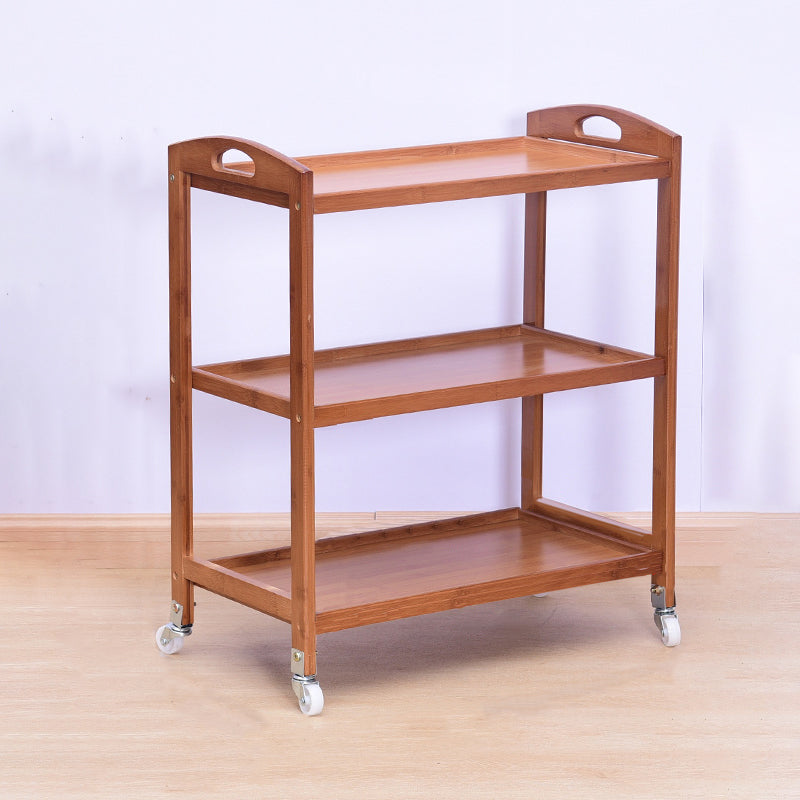 Modern Prep Table Open Storage Dining Room Rectangular Prep Table 24"L x 13"W x 28"H Brown Open Storage Clearhalo 'furn' 'furn_kitchen_islands_carts' 'Furniture' 'Kitchen & Dining Furniture' 'Kitchen Islands & Carts' 'kitchen_islands_carts' 6530325