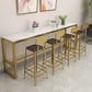 Glam Style Rectangle Bistro Set 1/5/9 Pieces Faux Marble Bar Table Set 5 Pieces: Table, 4 Stools Clearhalo 'Bar Furniture' 'furn' 'furn_home_bar_bar_sets' 'Furniture' 'Home Bars & Bar Sets' 'home_bar_bar_sets' 'Kitchen & Dining Furniture' 6530361