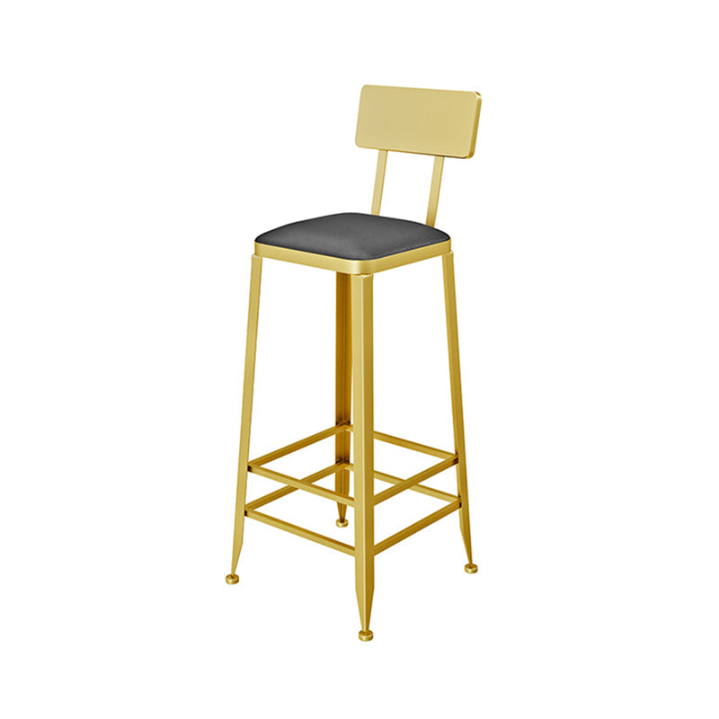 Glam Style Rectangle Bistro Set 1/5/9 Pieces Faux Marble Bar Table Set Gold 30"H Stool (Single) Clearhalo 'Bar Furniture' 'furn' 'furn_home_bar_bar_sets' 'Furniture' 'Home Bars & Bar Sets' 'home_bar_bar_sets' 'Kitchen & Dining Furniture' 6530363