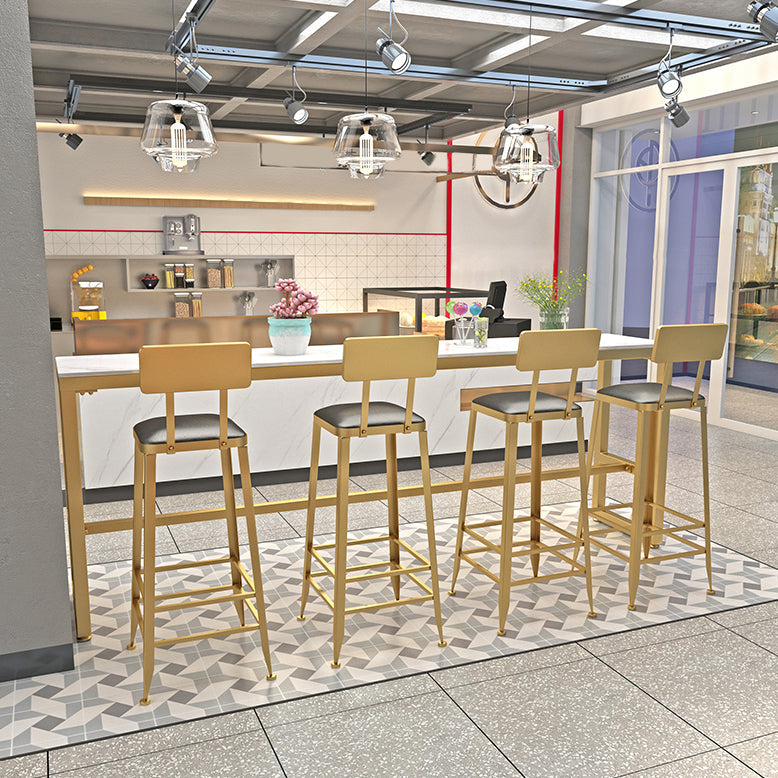 Glam Style Rectangle Bistro Set 1/5/9 Pieces Faux Marble Bar Table Set Clearhalo 'Bar Furniture' 'furn' 'furn_home_bar_bar_sets' 'Furniture' 'Home Bars & Bar Sets' 'home_bar_bar_sets' 'Kitchen & Dining Furniture' 6530375