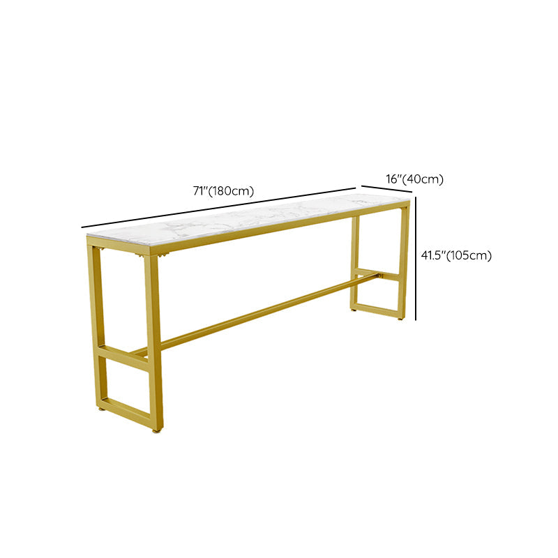 Glam Style Rectangle Bistro Set 1/5/9 Pieces Faux Marble Bar Table Set Clearhalo 'Bar Furniture' 'furn' 'furn_home_bar_bar_sets' 'Furniture' 'Home Bars & Bar Sets' 'home_bar_bar_sets' 'Kitchen & Dining Furniture' 6530379
