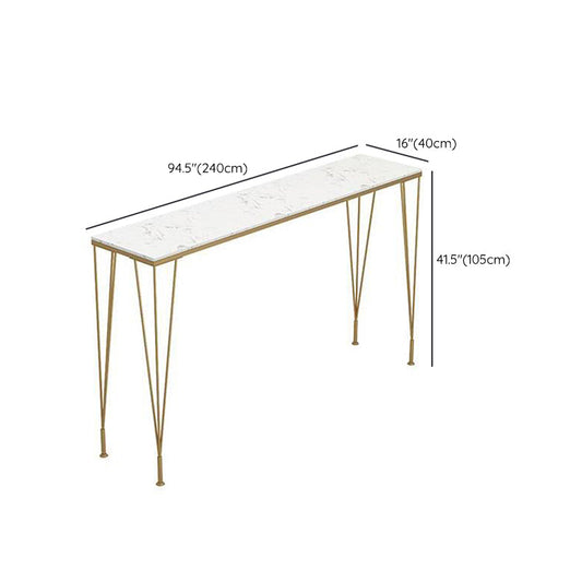 Set di bistrot rettangolo in stile glam 1/7 pezzi Funce Marble Set