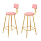 1/2/3/5 Pieces Bar Stool and Table Set Contemporary Bar Table Set Pink 30"H Stools (Set of 2) Clearhalo 'Bar Furniture' 'furn' 'furn_home_bar_bar_sets' 'Furniture' 'Home Bars & Bar Sets' 'home_bar_bar_sets' 'Kitchen & Dining Furniture' 6530443