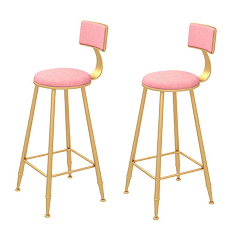 1/2/3/5 Pieces Bar Stool and Table Set Contemporary Bar Table Set Pink 30"H Stools (Set of 2) Clearhalo 'Bar Furniture' 'furn' 'furn_home_bar_bar_sets' 'Furniture' 'Home Bars & Bar Sets' 'home_bar_bar_sets' 'Kitchen & Dining Furniture' 6530443