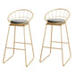 Contemporary Bar Table Set 1/2/5 Pieces Bar Stool and Table Set Gold 30"H Stools (Set of 2) Clearhalo 'Bar Furniture' 'furn' 'furn_home_bar_bar_sets' 'Furniture' 'Home Bars & Bar Sets' 'home_bar_bar_sets' 'Kitchen & Dining Furniture' 6530469