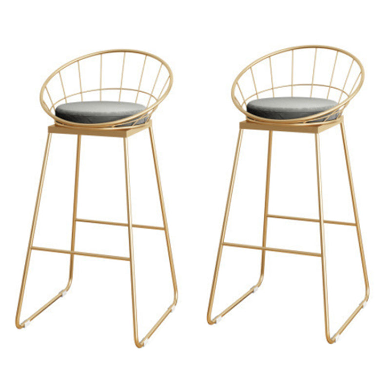 Contemporary Bar Table Set 1/2/5 Pieces Bar Stool and Table Set Gold 30"H Stools (Set of 2) Clearhalo 'Bar Furniture' 'furn' 'furn_home_bar_bar_sets' 'Furniture' 'Home Bars & Bar Sets' 'home_bar_bar_sets' 'Kitchen & Dining Furniture' 6530469