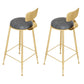 Contemporary Bar Table Set 1/2/5 Pieces Bar Stool and Table Set 2 Gray-Gold Blue Chairs 30.7"H Clearhalo 'Bar Furniture' 'furn' 'furn_home_bar_bar_sets' 'Furniture' 'Home Bars & Bar Sets' 'home_bar_bar_sets' 'Kitchen & Dining Furniture' 6530471