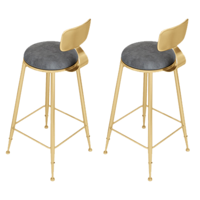 Contemporary Bar Table Set 1/2/5 Pieces Bar Stool and Table Set 2 Gray-Gold Blue Chairs 30.7"H Clearhalo 'Bar Furniture' 'furn' 'furn_home_bar_bar_sets' 'Furniture' 'Home Bars & Bar Sets' 'home_bar_bar_sets' 'Kitchen & Dining Furniture' 6530471