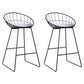 Glam Style Rectangle Counter Set 1/2/3/9 Pieces Solid Wood Bistro Set Black 30"H Stools (Set of 2) Clearhalo 'Bar Furniture' 'furn' 'furn_home_bar_bar_sets' 'Furniture' 'Home Bars & Bar Sets' 'home_bar_bar_sets' 'Kitchen & Dining Furniture' 6530495