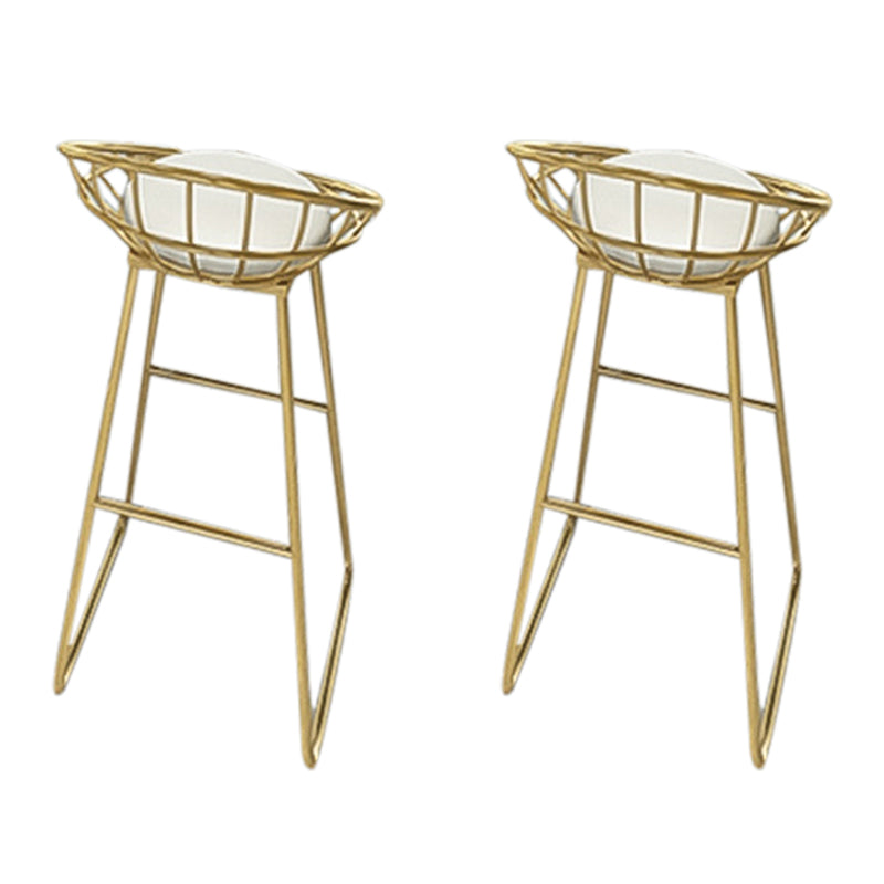 Glam Style Rectangle Counter Set 1/2/3/9 Pieces Solid Wood Bistro Set Gold 30"H Stools (Set of 2) Clearhalo 'Bar Furniture' 'furn' 'furn_home_bar_bar_sets' 'Furniture' 'Home Bars & Bar Sets' 'home_bar_bar_sets' 'Kitchen & Dining Furniture' 6530497