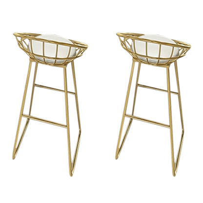 Glam Style Rectangle Counter Set 1/2/3/9 Pieces Solid Wood Bistro Set Gold 30"H Stools (Set of 2) Clearhalo 'Bar Furniture' 'furn' 'furn_home_bar_bar_sets' 'Furniture' 'Home Bars & Bar Sets' 'home_bar_bar_sets' 'Kitchen & Dining Furniture' 6530497
