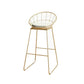 Glam Style Rectangle Counter Set 1/3 Pieces Solid Wood Bistro Set for Indoor White-Gold 30"H Stool (Single) Clearhalo 'Bar Furniture' 'furn' 'furn_home_bar_bar_sets' 'Furniture' 'Home Bars & Bar Sets' 'home_bar_bar_sets' 'Kitchen & Dining Furniture' 6530524