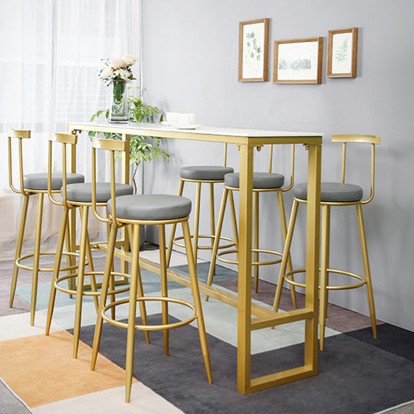 Glam Style Rectangle Bar Set 1/7 Pieces Stone Pub Dining Set for Dining Room Clearhalo 'Bar Furniture' 'furn' 'furn_home_bar_bar_sets' 'Furniture' 'Home Bars & Bar Sets' 'home_bar_bar_sets' 'Kitchen & Dining Furniture' 6530548