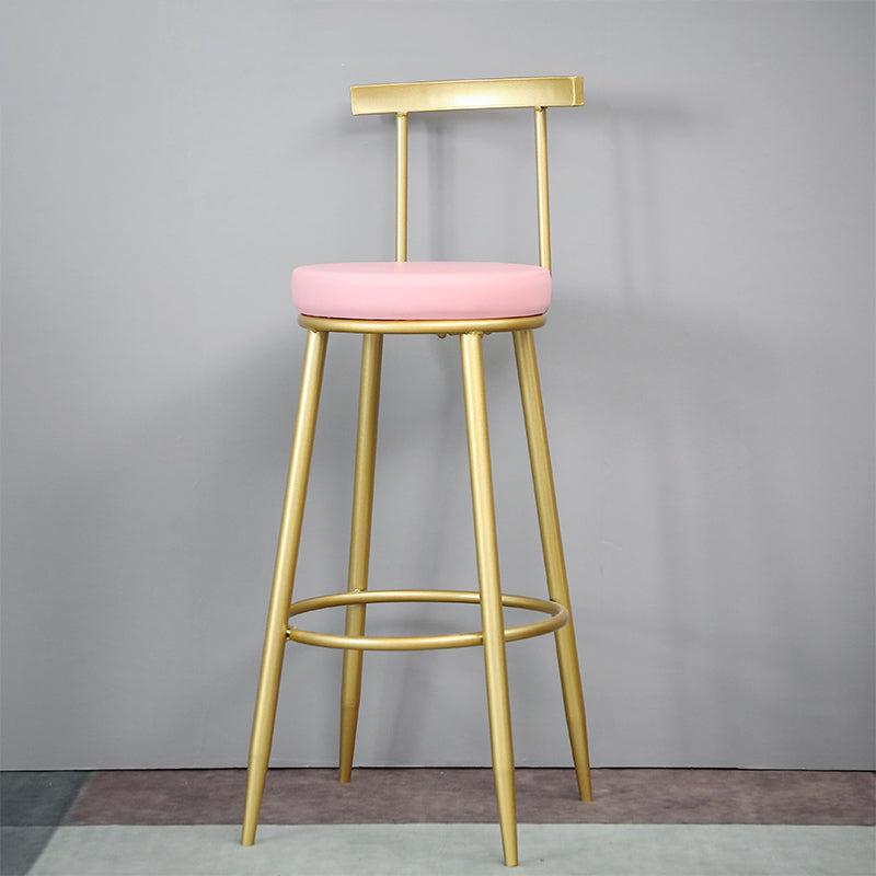 Glam Style Rectangle Bar Set 1/7 Pieces Stone Pub Dining Set for Dining Room Light-Pink 30"H Stool (Single) Clearhalo 'Bar Furniture' 'furn' 'furn_home_bar_bar_sets' 'Furniture' 'Home Bars & Bar Sets' 'home_bar_bar_sets' 'Kitchen & Dining Furniture' 6530551