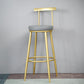 Glam Style Rectangle Bar Set 1/7 Pieces Stone Pub Dining Set for Dining Room Grey 30"H Stool (Single) Clearhalo 'Bar Furniture' 'furn' 'furn_home_bar_bar_sets' 'Furniture' 'Home Bars & Bar Sets' 'home_bar_bar_sets' 'Kitchen & Dining Furniture' 6530553